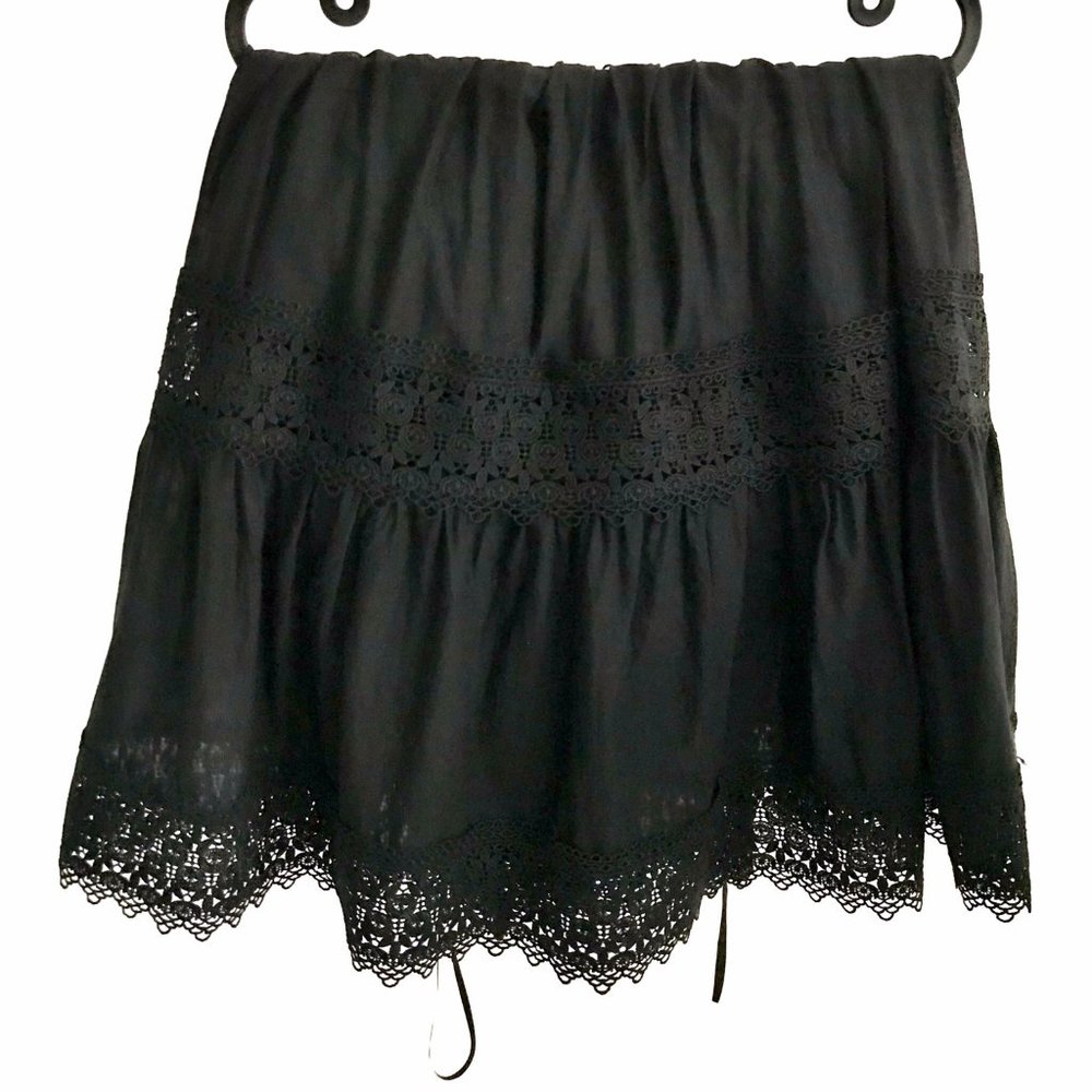 Aqua Black V Neck Lace Dress - Picture 4 of 5